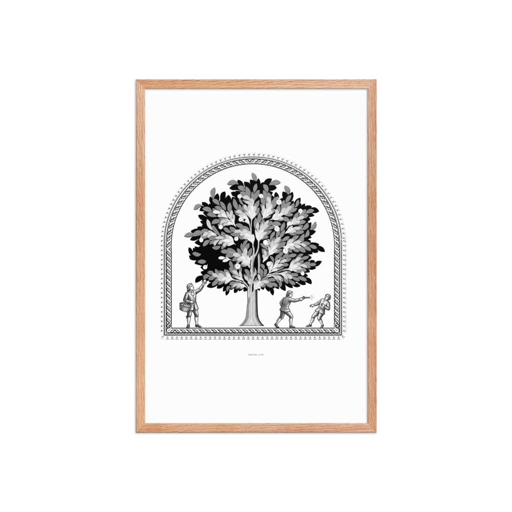 TREE / 02 framed print — Red Oak — 20 × 30 in