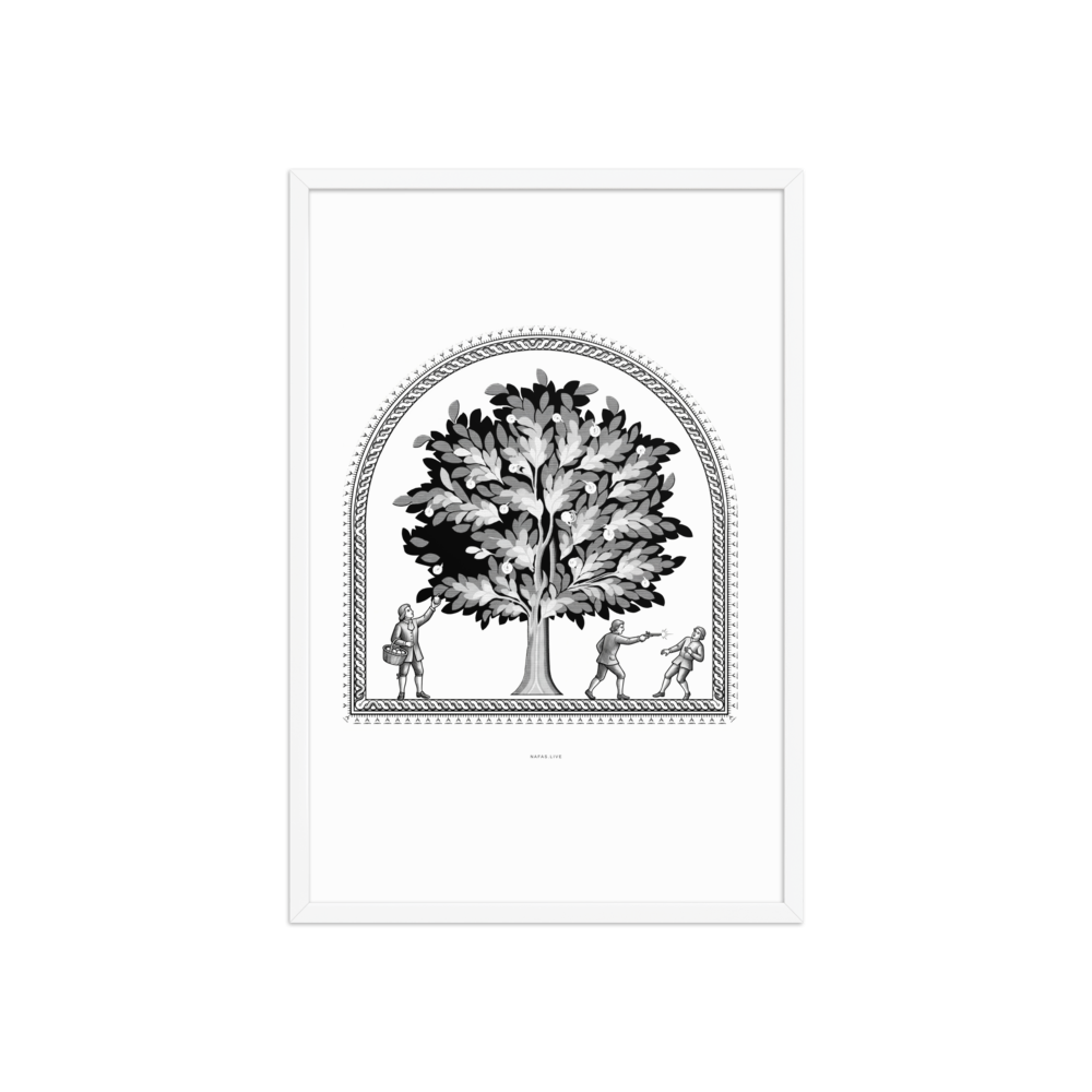 TREE / 02 framed print — White — 20 × 30 in